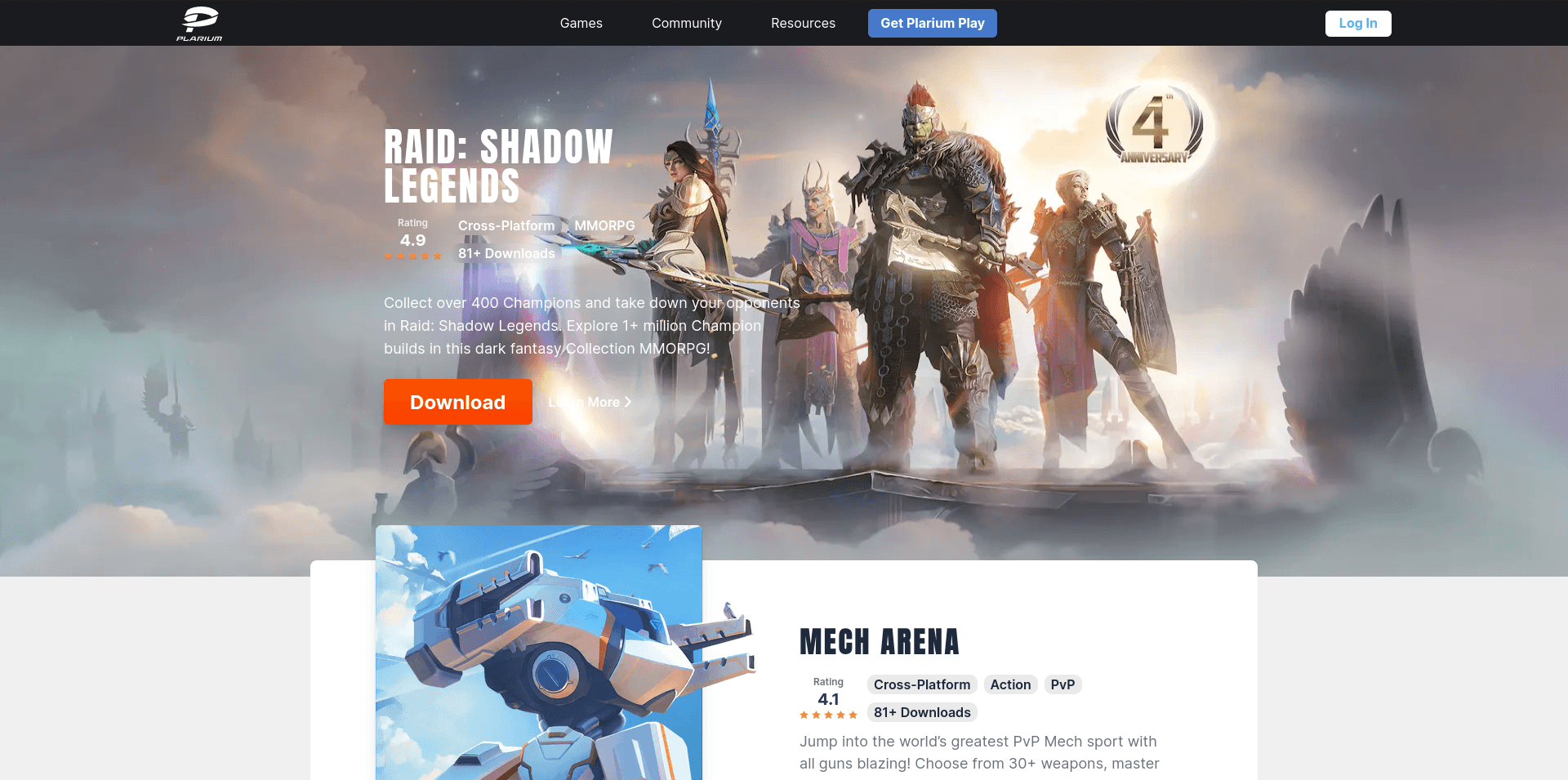 Plarium.com Landing Page